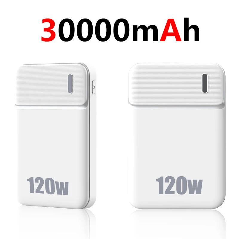 Lenovo 120W 50000mAh Power Bank Portable Thinner Fast Charging External Battery Charger For iPhone 17 Pro Max For Samsung New