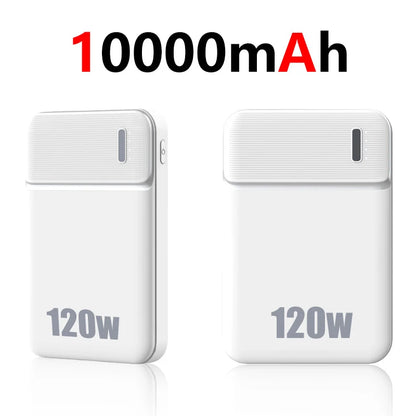 Lenovo 120W 50000mAh Power Bank Portable Thinner Fast Charging External Battery Charger For iPhone 17 Pro Max For Samsung New