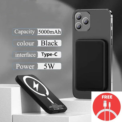 Magnetic Powerbank Type-C Prot For Apple External Battery Portable Wireless Charger for iPhone MagSafe Power Bank Spare Battery