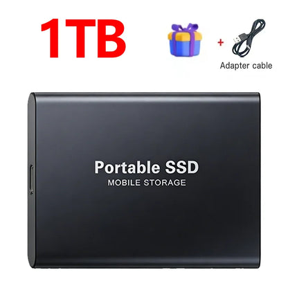 Portable SSD 1TB Original External Hard Drive 2TB High Speed Solid Disk 16TB Mass Storage Drive USB3.2 for Phone/Loptop/Mac/PC