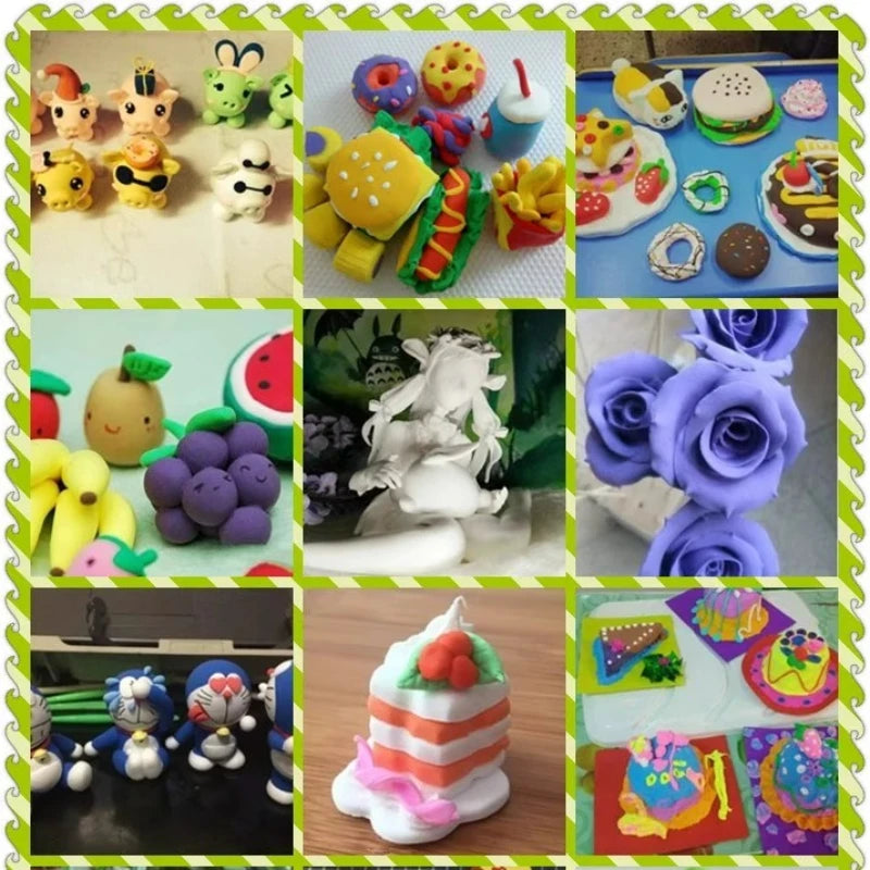 24 Colors Super Light Clay Non-toxic 100g 500g in Bag Plasticine Color Clay Space Mud Kindergarten School Handwork DIY Material