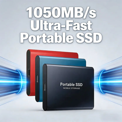 Portable SSD 1TB Original External Hard Drive 2TB High Speed Solid Disk 16TB Mass Storage Drive USB3.2 for Phone/Loptop/Mac/PC
