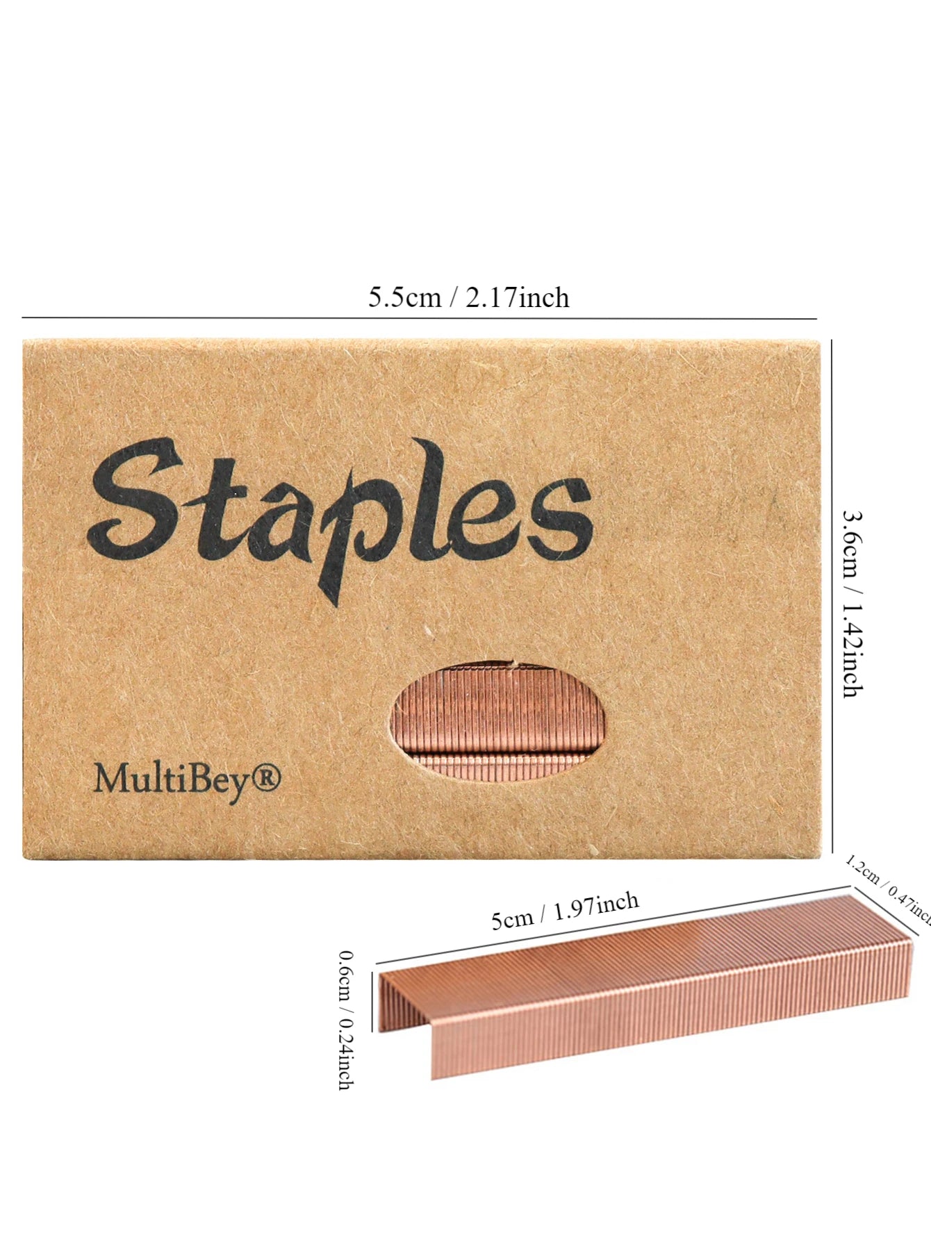 1000Pcs/Box Rose Gold Metal Office Standard Stapler Staples 26 / 6 Binding Machine School Supplies Accessories