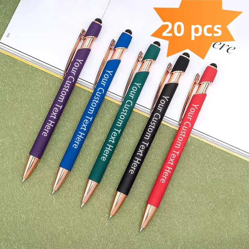 25PCS Personalized Metal Ballpoint Pens Set Customizable Multifunctional Writing Tools for School Office Ideal Gifts Set