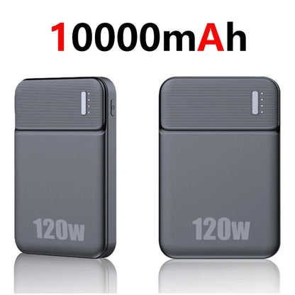 Lenovo 120W 50000mAh Power Bank Portable Thinner Fast Charging External Battery Charger For iPhone 17 Pro Max For Samsung New