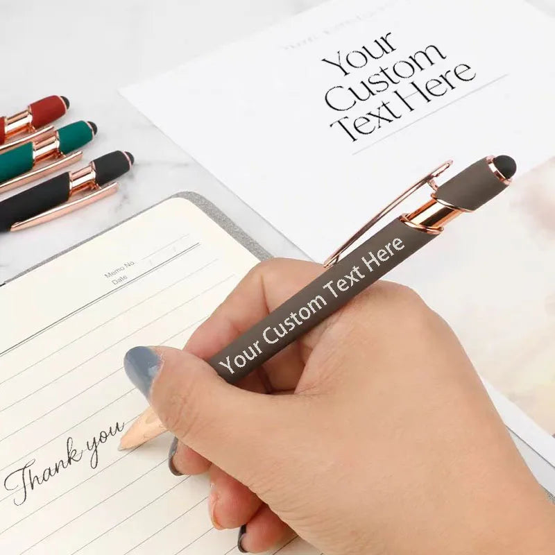 25PCS Personalized Metal Ballpoint Pens Set Customizable Multifunctional Writing Tools for School Office Ideal Gifts Set
