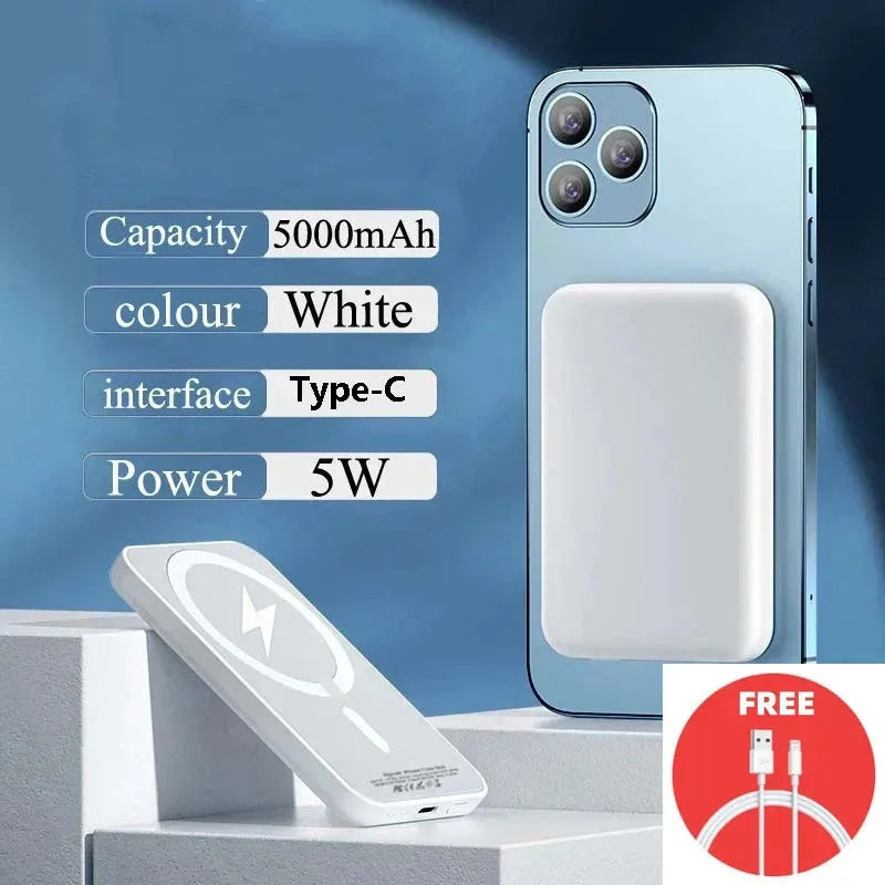 Magnetic Powerbank Type-C Prot For Apple External Battery Portable Wireless Charger for iPhone MagSafe Power Bank Spare Battery
