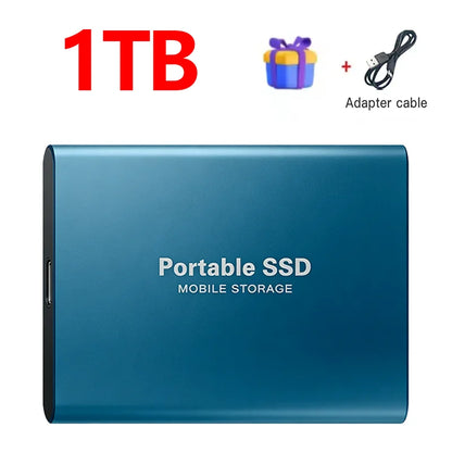 Portable SSD 1TB Original External Hard Drive 2TB High Speed Solid Disk 16TB Mass Storage Drive USB3.2 for Phone/Loptop/Mac/PC
