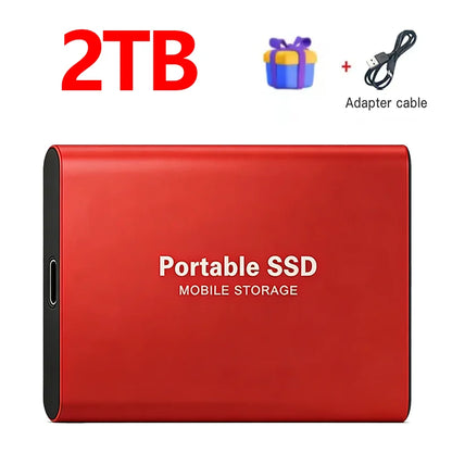 Portable SSD 1TB Original External Hard Drive 2TB High Speed Solid Disk 16TB Mass Storage Drive USB3.2 for Phone/Loptop/Mac/PC