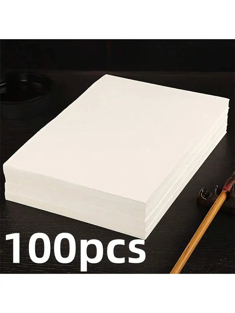 100/200pcs of half-cooked Chinese painting rice paper, suitable for calligraphy and brush painting, the ideal choice for artists