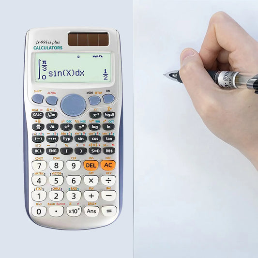Scientific Calculators Math Calculator with 417 Function 10+2 Digits Display Dual Power Supply Ideal for Teachers Students