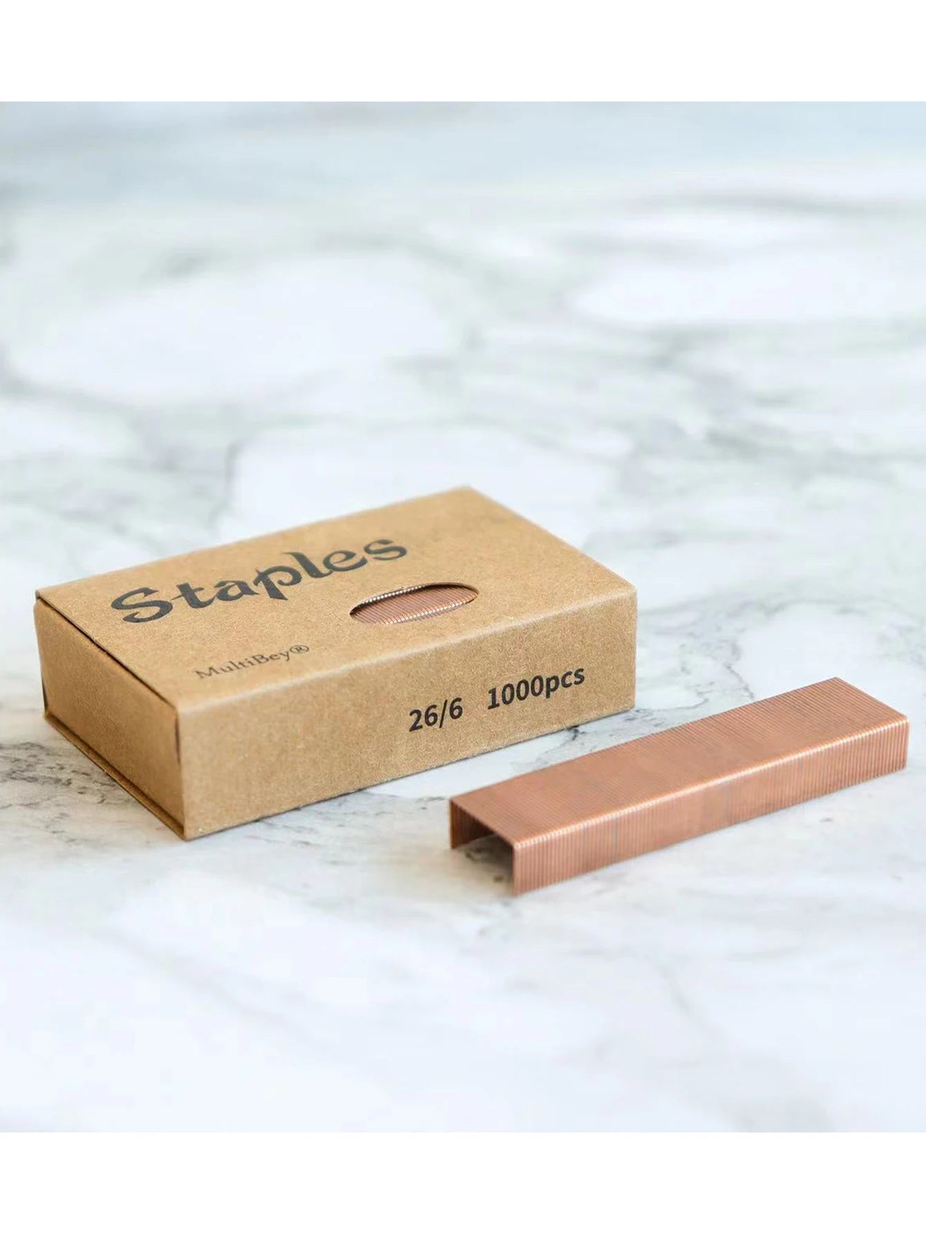 1000Pcs/Box Rose Gold Metal Office Standard Stapler Staples 26 / 6 Binding Machine School Supplies Accessories