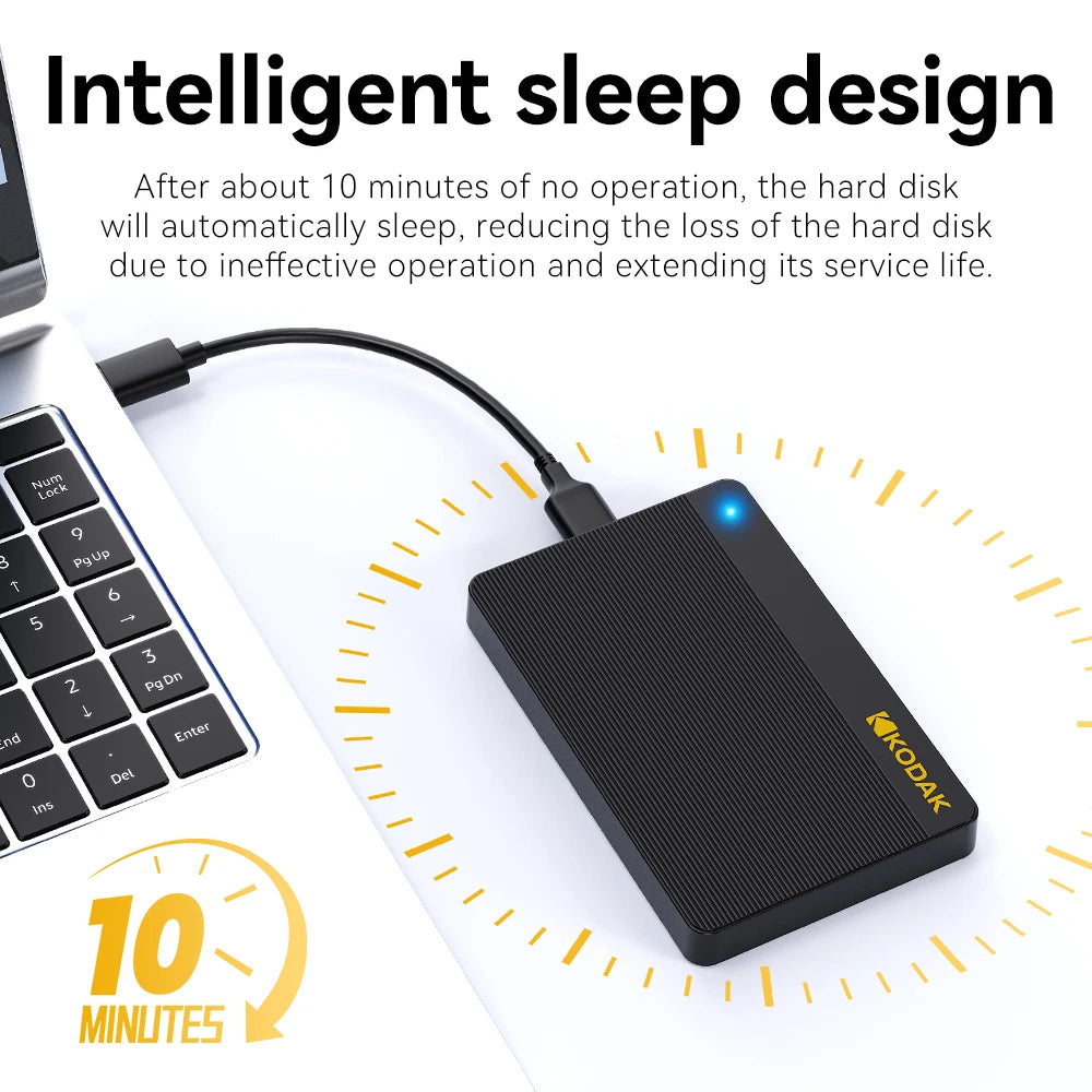 Kodak Portable External Hard Drive P160 500GB USB 3.0 PHDD External Hard Disk Perfect for PS4/PS5 Xbox Mac PC