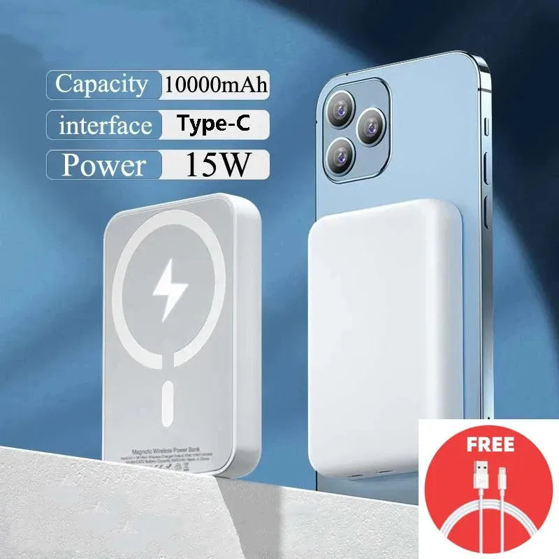 Magnetic Powerbank Type-C Prot For Apple External Battery Portable Wireless Charger for iPhone MagSafe Power Bank Spare Battery