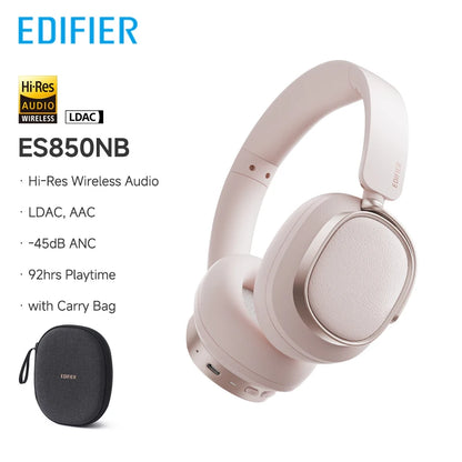 Edifier ES850NB Wireless Headphone Noise Cancelling Bluetooth Earphones Hi-Res Wireless Over-Ear Headphones with Carry Bag