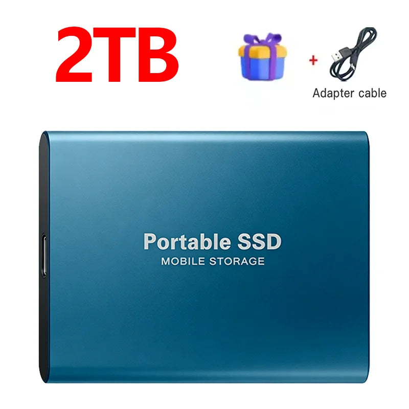 Portable SSD 1TB Original External Hard Drive 2TB High Speed Solid Disk 16TB Mass Storage Drive USB3.2 for Phone/Loptop/Mac/PC
