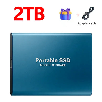 Portable SSD 1TB Original External Hard Drive 2TB High Speed Solid Disk 16TB Mass Storage Drive USB3.2 for Phone/Loptop/Mac/PC