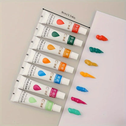 Acrylic paint set, 12/18/24/36 colors - 0.41 ounces tubes, artist-grade non-toxic paints, rich in colors, suitable for rocks, ca