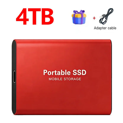 Portable SSD 1TB Original External Hard Drive 2TB High Speed Solid Disk 16TB Mass Storage Drive USB3.2 for Phone/Loptop/Mac/PC