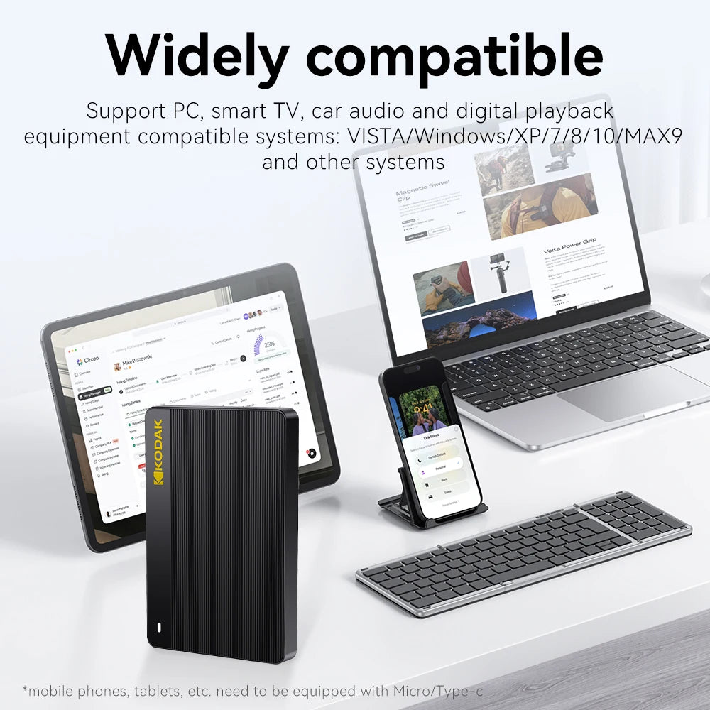 Kodak Portable External Hard Drive P160 500GB USB 3.0 PHDD External Hard Disk Perfect for PS4/PS5 Xbox Mac PC