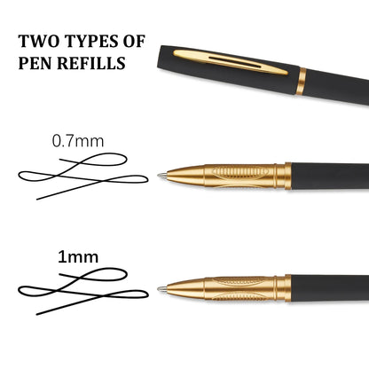 5pcs Large Capacity Gold Metal Pen Clips, 0.5mm/0.7mm/1.0mm, Multiple Specifications, Ink Signature Pens, Office Gel Pens
